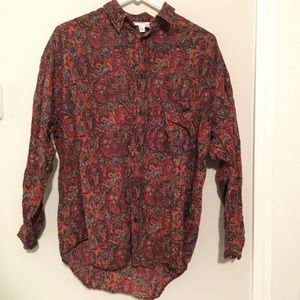 Vintage 100% Silk Button Down